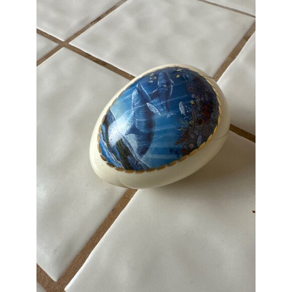 1995 Splendors of the Sea Egg Figurine, Ocean Theme, Whale Lovers Gift, Sea 2496 - Picture 7 of 9